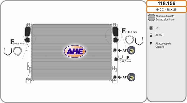 AHE 118.156 - Radiators, Motora dzesēšanas sistēma ps1.lv