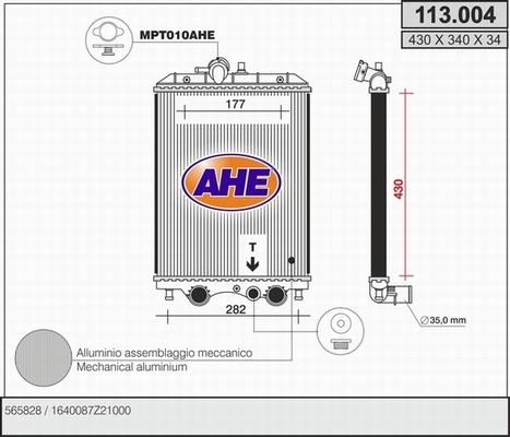 AHE 113.004 - Radiators, Motora dzesēšanas sistēma ps1.lv