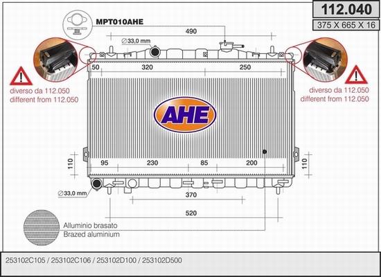 AHE 112.040 - Radiators, Motora dzesēšanas sistēma ps1.lv