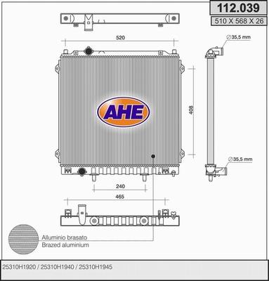 AHE 112.039 - Radiators, Motora dzesēšanas sistēma ps1.lv