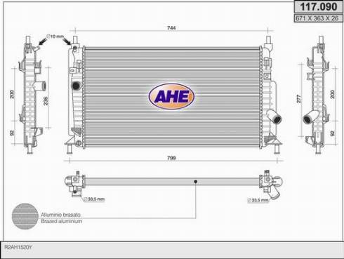 AHE 117.090 - Radiators, Motora dzesēšanas sistēma ps1.lv