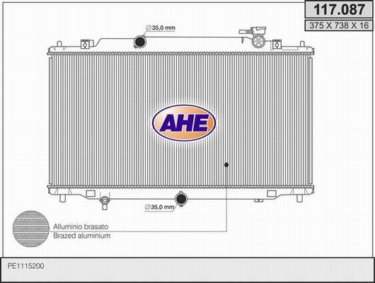 AHE 117.087 - Radiators, Motora dzesēšanas sistēma ps1.lv