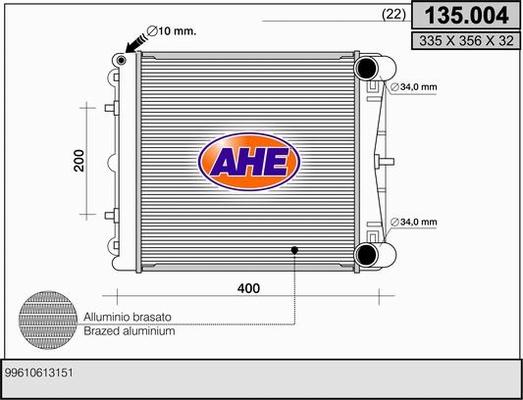 AHE 135.004 - Radiators, Motora dzesēšanas sistēma ps1.lv