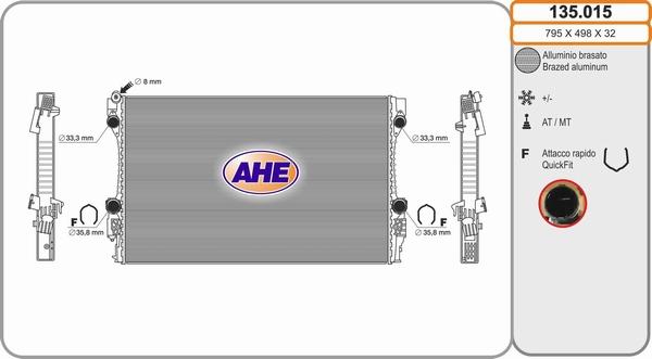 AHE 135.015 - Radiators, Motora dzesēšanas sistēma ps1.lv