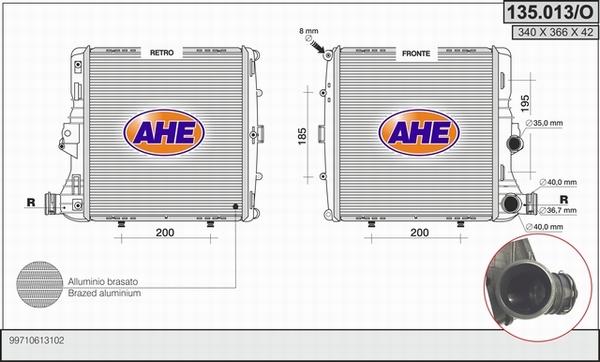 AHE 135.013/O - Radiators, Motora dzesēšanas sistēma ps1.lv