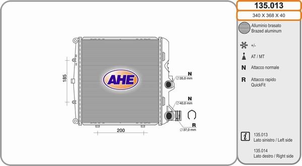 AHE 135.013 - Radiators, Motora dzesēšanas sistēma ps1.lv