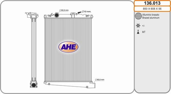 AHE 136.013 - Radiators, Motora dzesēšanas sistēma ps1.lv