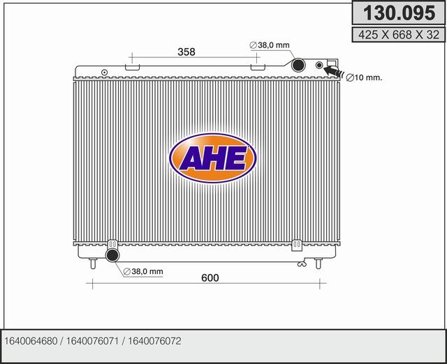 AHE 130.095 - Radiators, Motora dzesēšanas sistēma ps1.lv