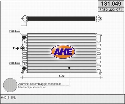 AHE 131.049 - Radiators, Motora dzesēšanas sistēma ps1.lv