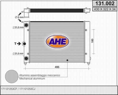 AHE 131.002 - Radiators, Motora dzesēšanas sistēma ps1.lv