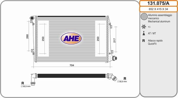 AHE 131.075/A - Radiators, Motora dzesēšanas sistēma ps1.lv