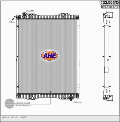 AHE 133.005/O - Radiators, Motora dzesēšanas sistēma ps1.lv