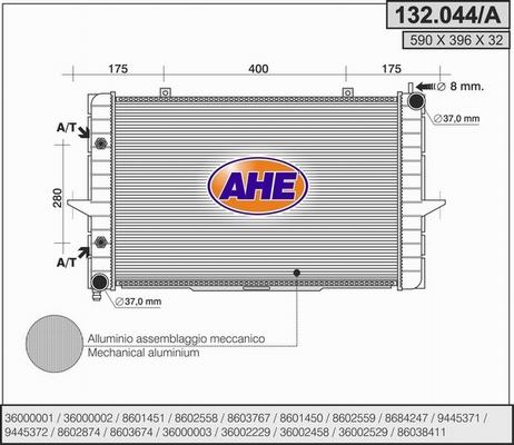 AHE 132.044/A - Radiators, Motora dzesēšanas sistēma ps1.lv