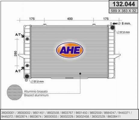 AHE 132.044 - Radiators, Motora dzesēšanas sistēma ps1.lv