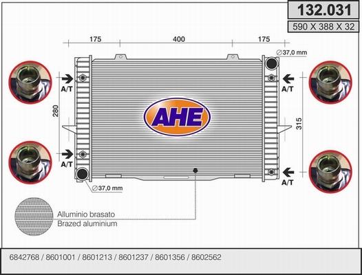 AHE 132.031 - Radiators, Motora dzesēšanas sistēma ps1.lv