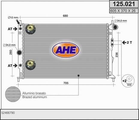 AHE 125.021 - Radiators, Motora dzesēšanas sistēma ps1.lv