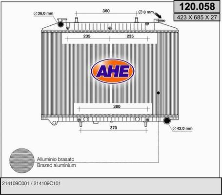 AHE 120.058 - Radiators, Motora dzesēšanas sistēma ps1.lv