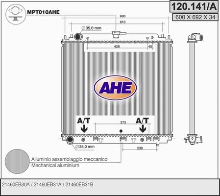 AHE 120.141/A - Radiators, Motora dzesēšanas sistēma ps1.lv