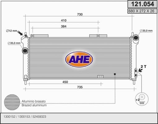 AHE 121.054 - Radiators, Motora dzesēšanas sistēma ps1.lv