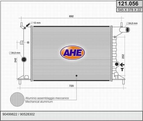 AHE 121.056 - Radiators, Motora dzesēšanas sistēma ps1.lv