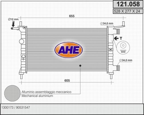 AHE 121.058 - Radiators, Motora dzesēšanas sistēma ps1.lv