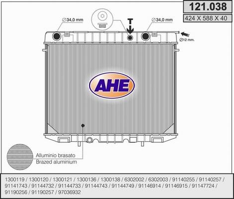 AHE 121.038 - Radiators, Motora dzesēšanas sistēma ps1.lv