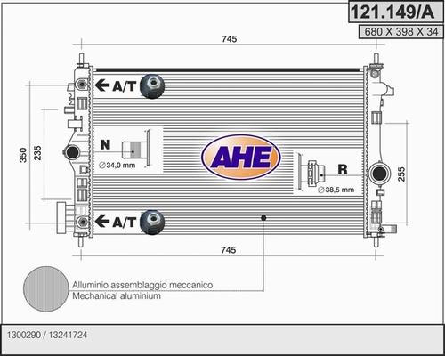 AHE 121.149/A - Radiators, Motora dzesēšanas sistēma ps1.lv