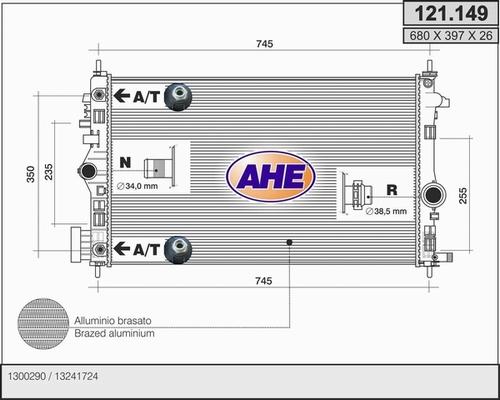 AHE 121.149 - Radiators, Motora dzesēšanas sistēma ps1.lv