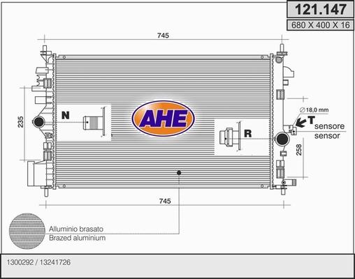 AHE 121.147 - Radiators, Motora dzesēšanas sistēma ps1.lv