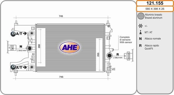 AHE 121.155 - Radiators, Motora dzesēšanas sistēma ps1.lv