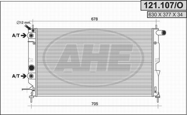 AHE 121.107/O - Radiators, Motora dzesēšanas sistēma ps1.lv