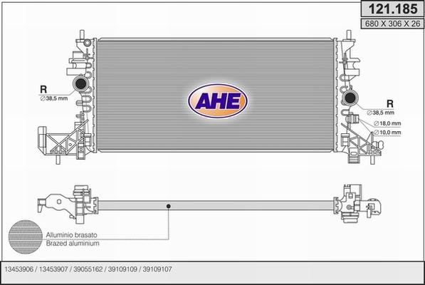 AHE 121.185 - Radiators, Motora dzesēšanas sistēma ps1.lv