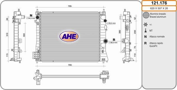 AHE 121.176 - Radiators, Motora dzesēšanas sistēma ps1.lv