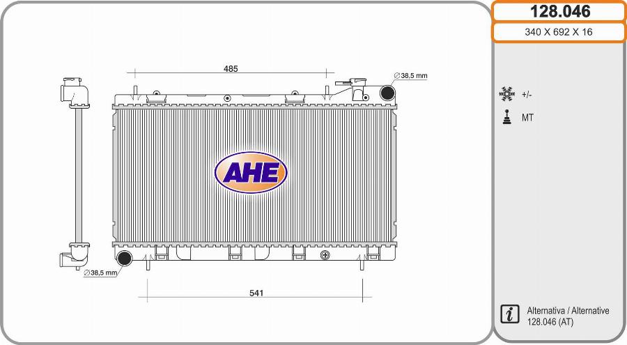 AHE 128.046 - Radiators, Motora dzesēšanas sistēma ps1.lv