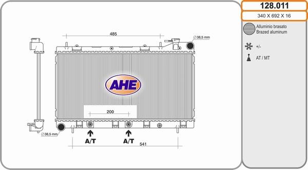 AHE 128.011 - Radiators, Motora dzesēšanas sistēma ps1.lv