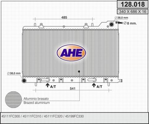 AHE 128.018 - Radiators, Motora dzesēšanas sistēma ps1.lv