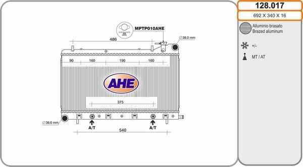 AHE 128.017 - Radiators, Motora dzesēšanas sistēma ps1.lv