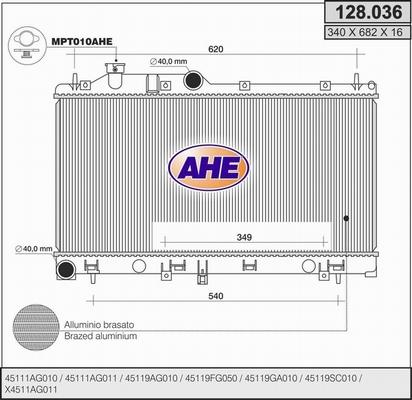 AHE 128.036 - Radiators, Motora dzesēšanas sistēma ps1.lv