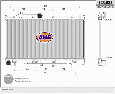 AHE 128.038 - Radiators, Motora dzesēšanas sistēma ps1.lv