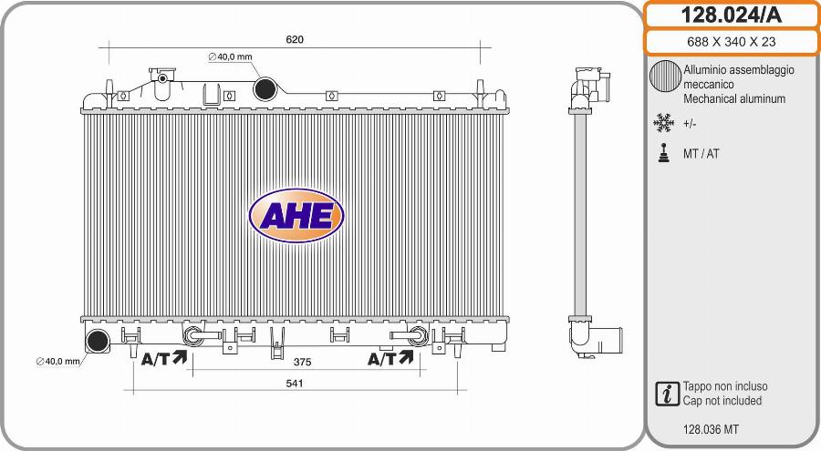 AHE 128.024/A - Radiators, Motora dzesēšanas sistēma ps1.lv