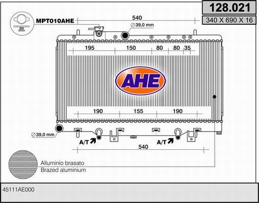 AHE 128.021 - Radiators, Motora dzesēšanas sistēma ps1.lv