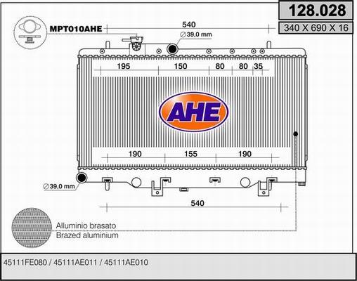 AHE 128.028 - Radiators, Motora dzesēšanas sistēma ps1.lv