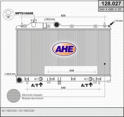 AHE 128.027 - Radiators, Motora dzesēšanas sistēma ps1.lv