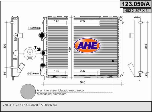 AHE 123.059/A - Radiators, Motora dzesēšanas sistēma ps1.lv