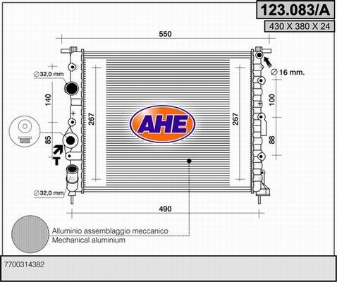 AHE 123.083/A - Radiators, Motora dzesēšanas sistēma ps1.lv