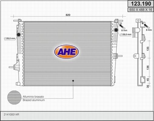 AHE 123.190 - Radiators, Motora dzesēšanas sistēma ps1.lv