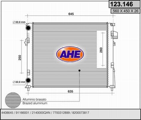 AHE 123.146 - Radiators, Motora dzesēšanas sistēma ps1.lv