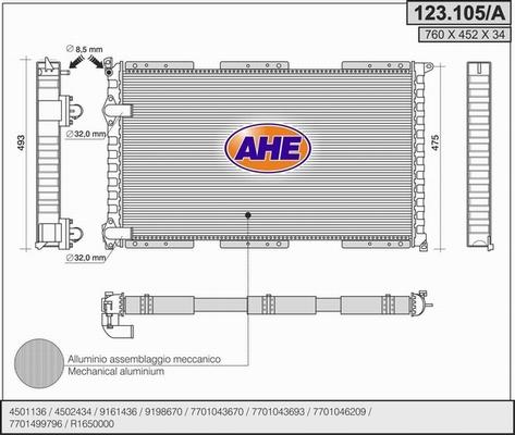 AHE 123.105/A - Radiators, Motora dzesēšanas sistēma ps1.lv