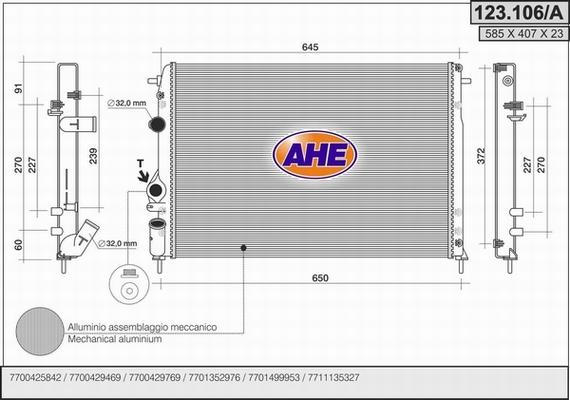 AHE 123.106/A - Radiators, Motora dzesēšanas sistēma ps1.lv