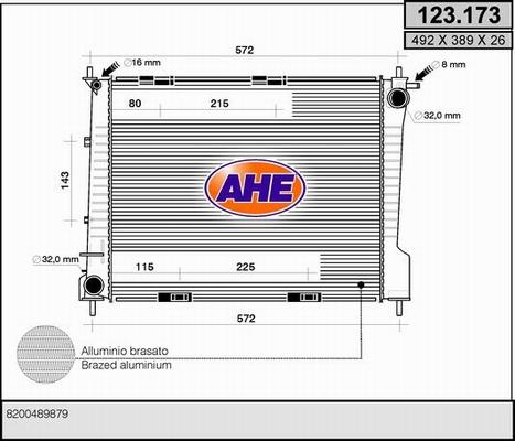 AHE 123.173 - Radiators, Motora dzesēšanas sistēma ps1.lv